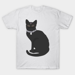 Fancy Black Cat T-Shirt